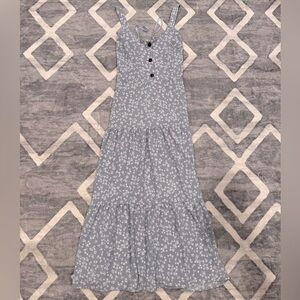 Monteau Maxi Dress Women’s Medium- Blue with white flowers